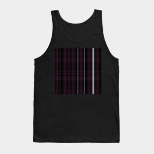 Gothic Aesthetic Catriona 2 Hand Drawn Textured Plaid Pattern Tank Top